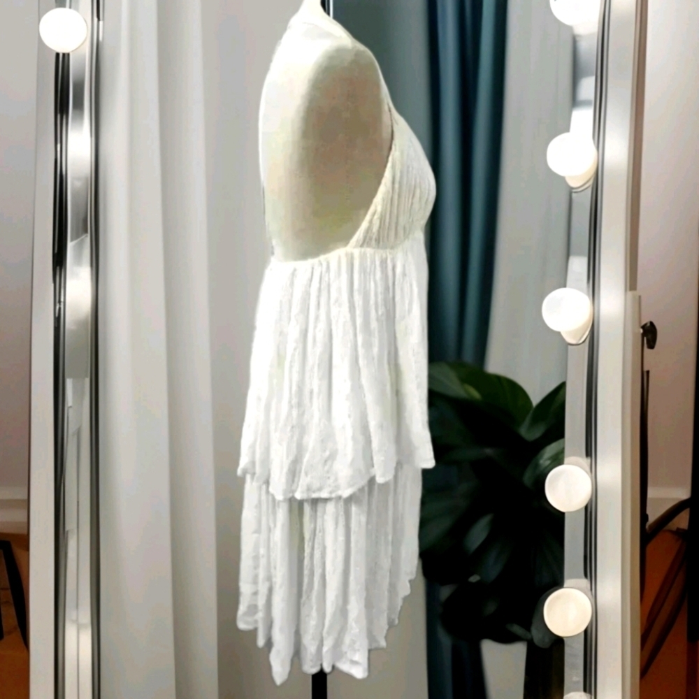 715h The PQ Kristine White Gold Halter Midi Dress - Picture 2 of 4